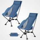 Ultra-Compact High Back Folding Camping Chair with Pillow – Lightweight & Portable - 1