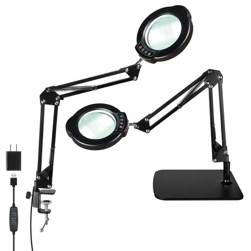 10X to 30X LED Magnifying Lamp – Desk, Clamp & Floor Stand - 1