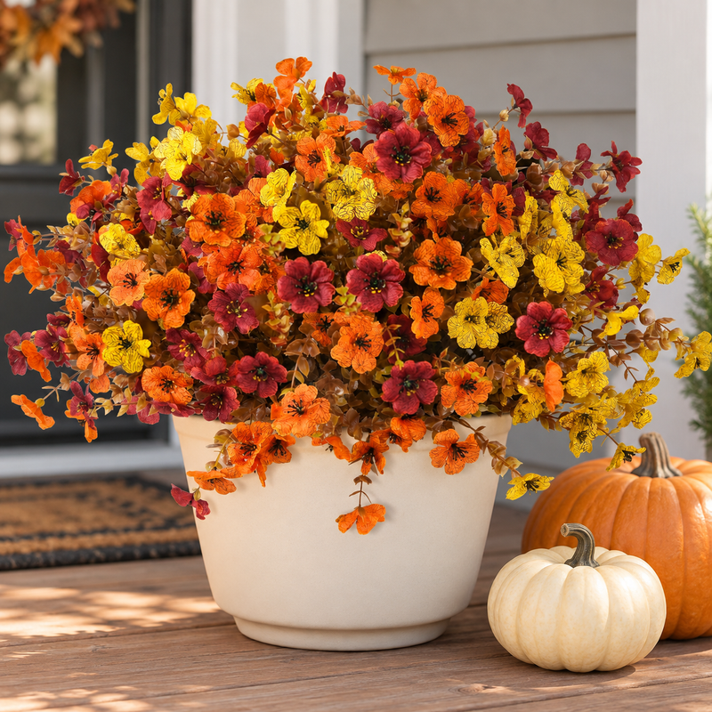 ARTIFICIAL FLOWERS FOR OUTDOORS – UV-RESISTANT FALL MIX - 1