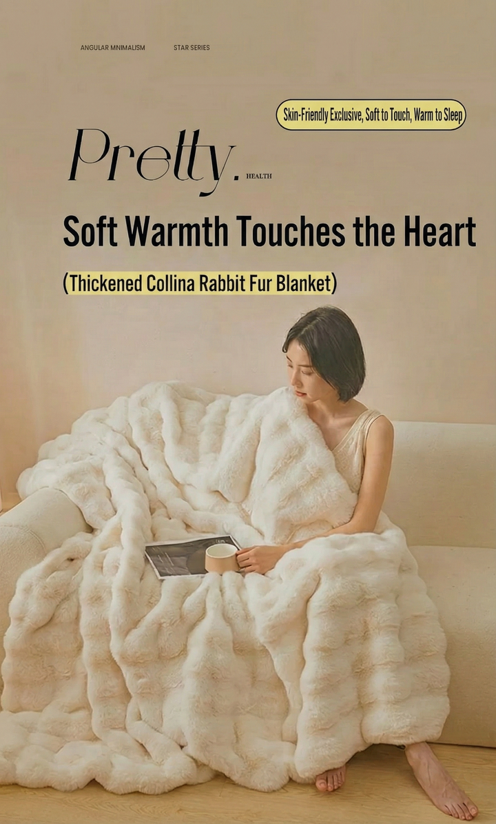 Ultra Soft Luxury Faux Rabbit Fur Blanket – Thick Winter Warm Throw for Bed & Couch | Trufairs