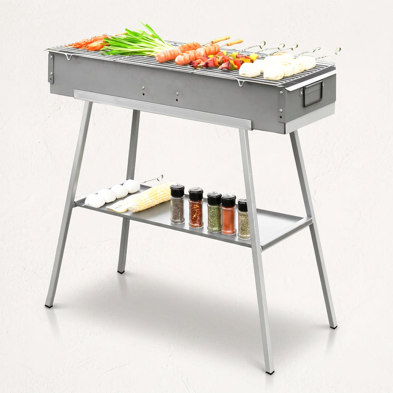 PORTABLE CHARCOAL HIBACHI GRILL – COMMERCIAL-QUALITY FOLDABLE BBQ GRILL FOR CAMPING, BACKYARD & OUTDOOR COOKING - 1