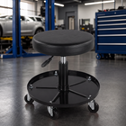 Pneumatic Rolling Mechanic Stool with Wheels – Adjustable Height Shop Stool with Tool Tray, 360° Swivel Seat for Garage & Workshop - 1