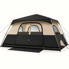 8-10 Person Instant Cabin Camping Tent with Room Divider & Rainfly - 1