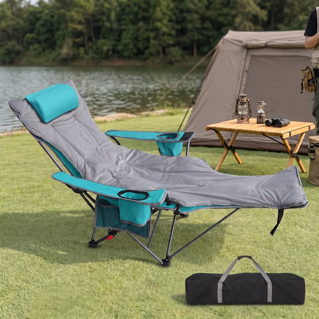 Premium Reclining Outdoor Camping Chair – Adjustable Comfort Seat - 1