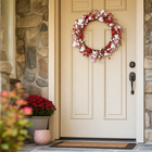 VALENTINE WREATHS FOR FRONT DOOR – HEART & BERRY FLORAL WREATH FOR VALENTINE’S DAY DÉCOR - 1