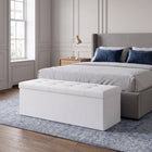 BENCH WITH STORAGE – FOLDING OTTOMAN WITH PADDED SEAT - 1