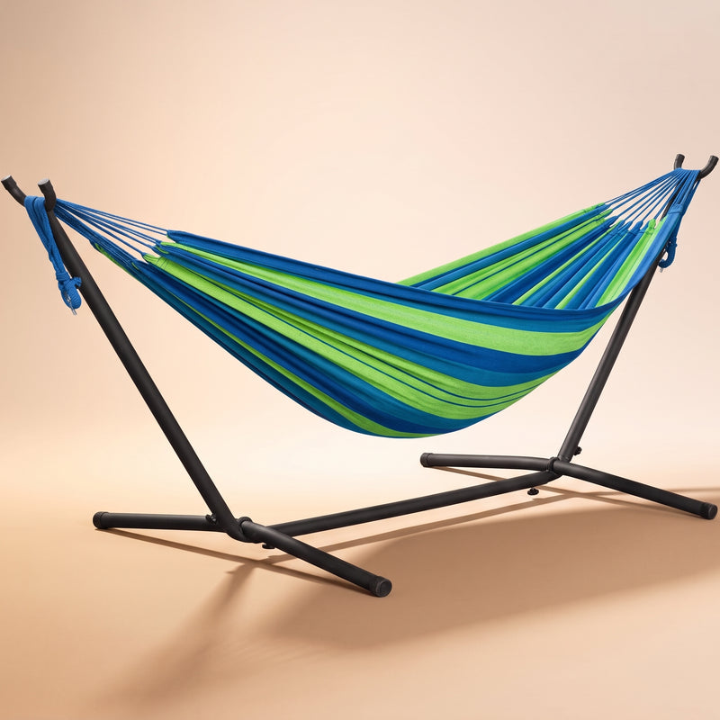 Double Hammock with Steel Stand – Indoor & Outdoor Comfort - 1