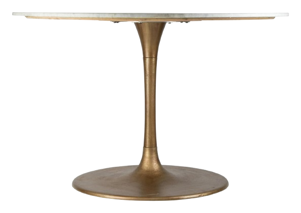 Fullerton Dining Table White & Gold