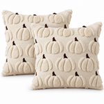 DECORATIVE PILLOW COVERS – 3D PUMPKIN SET OF 2 - 1