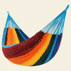 Handwoven Mayan Rope Double Hammock with Tree Straps, Carabiners & Carry Bag - 1
