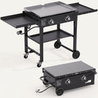 2 & 3 BURNER PORTABLE PROPANE FLAT TOP GRIDDLE – 20,000–45,000 BTU OUTDOOR GRIDDLE WITH SIDE SHELVES & CART - 1
