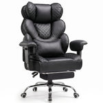 Big & Tall Office Chair with Footrest – Reclining Ergonomic Executive Chair, Wide Memory-Foam Seat, Adjustable Height - 1