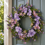 HYDRANGEA WREATH FOR FRONT DOOR – ARTIFICIAL FLORAL PORCH DÉCOR - 1