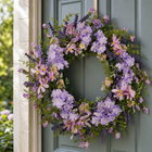 HYDRANGEA WREATH FOR FRONT DOOR – ARTIFICIAL FLORAL PORCH DÉCOR - 1