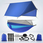 Over 600lbs Hammock, 1-2 person, Nylon with Mosquito Net - 1