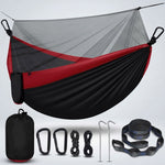 Over 600lbs Hammock, 1-2 person, Nylon with Mosquito Net - 1