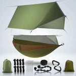 CAMPING HAMMOCK TENT WITH RAIN FLY & MOSQUITO NET – 2-PERSON CAMPING KIT