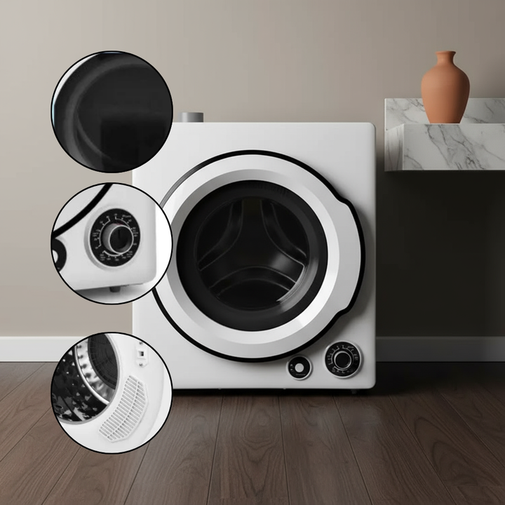 Compact Electric Tumble Laundry Dryer with Stainless Steel Tub