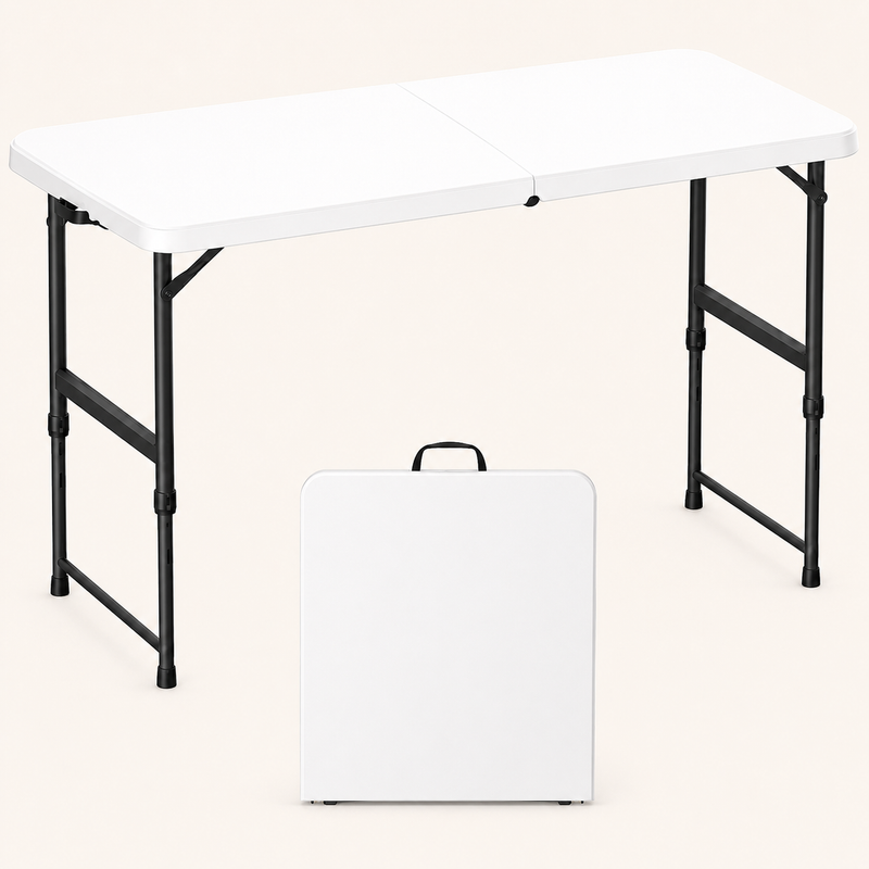 Foldable Table & Step Stool – Heavy-Duty, Portable, Adjustable Height, Indoor/Outdoor Use - 1