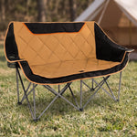 Oversized Padded 2-Person Folding Camping Loveseat Chair – Heavy Duty Outdoor Seating - 1