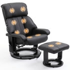 Manual Swivel Recliner with Ottoman, Massage & Heat - 1