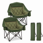 Oversized Camping Chairs 2 Pack – Extra-Large Folding Outdoor Chairs, Padded - 1
