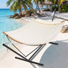 2-Person Outdoor & Indoor Hammock with Adjustable Height, Pillow & Stand – Portable, Sturdy, Colorful - 1