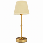 Cordless Rechargeable Table Lamp with Fabric Shade – Dimmable LED Desk Lamp - 1
