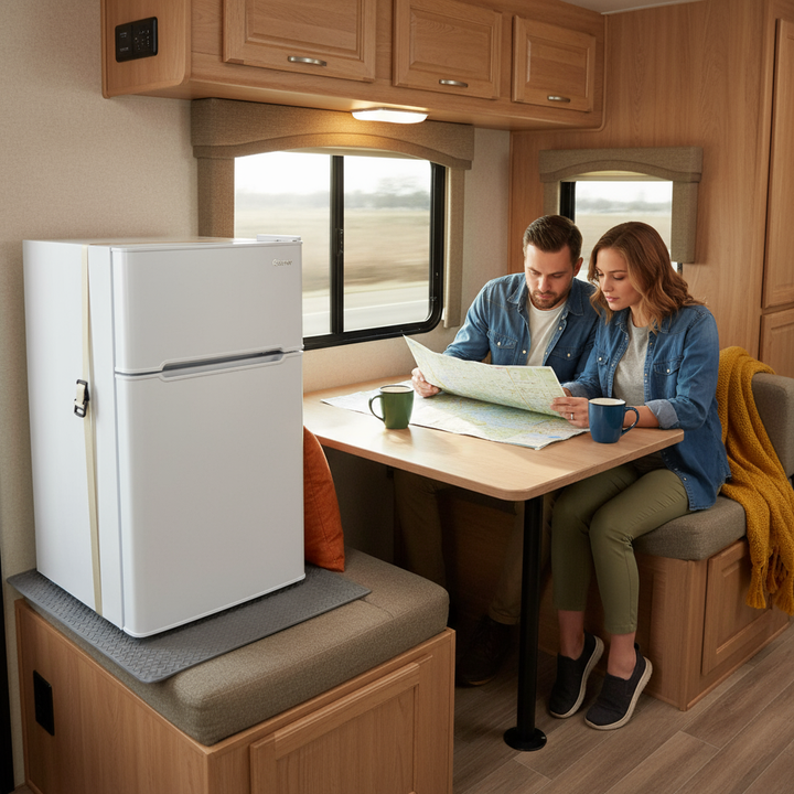 3.2 cu ft. Compact Stainless Steel Refrigerator