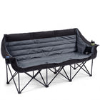 Oversized Padded 3-Person Folding Camping Loveseat Chair – Heavy Duty Outdoor Seating - 1