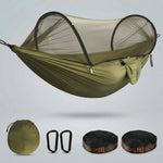 Over 600lbs Hammock, 1-2 person, Nylon with Mosquito Net - 1