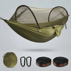 Over 600lbs Hammock, 1-2 person, Nylon with Mosquito Net - 1