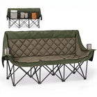 Oversized Padded 3-Person Folding Camping Loveseat Chair – Heavy Duty Outdoor Seating - 1