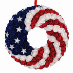 4TH OF JULY WREATH FOR FRONT DOOR – RED, WHITE & BLUE PATRIOTIC DÉCOR