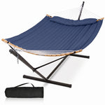 2-Person Hammock with Adjustable-Height Stand, Pillow & Carrying Bag - 1