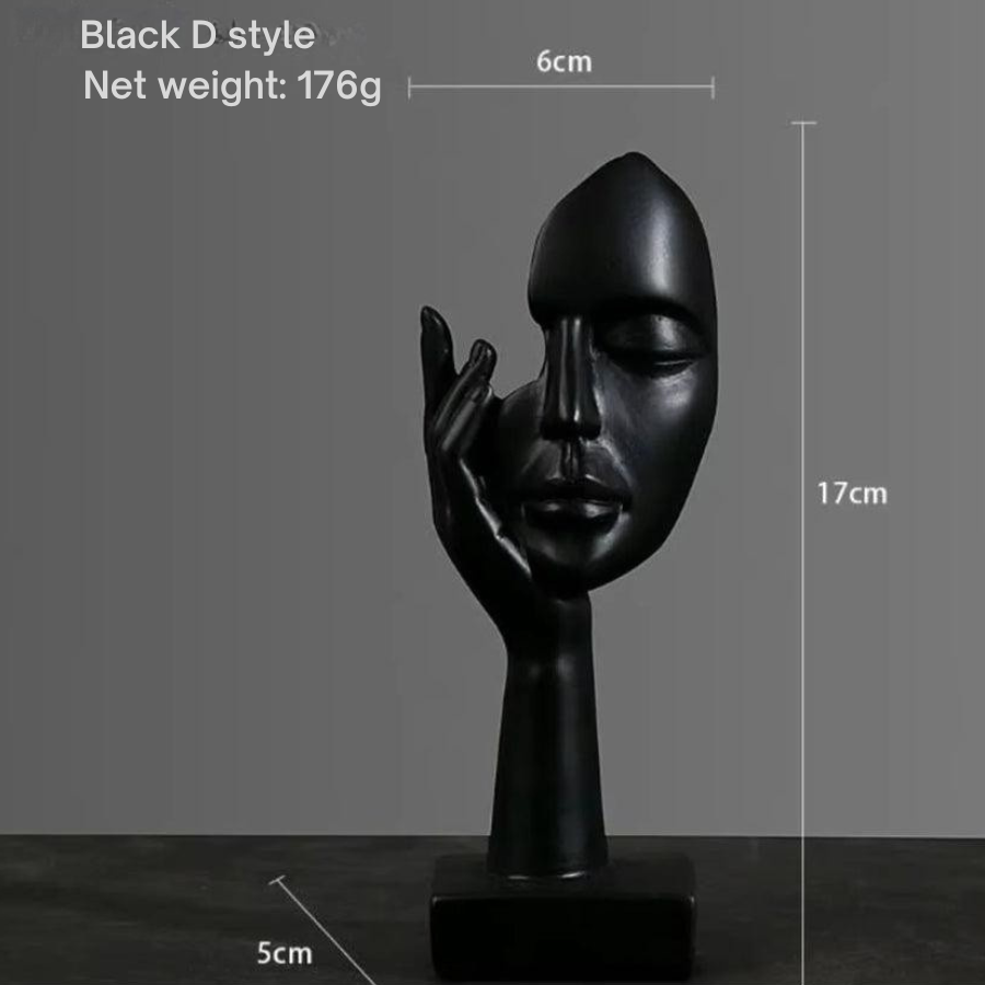 Resin Abstract  Decor Statue Table Decoration for  Room Bedroom Office Nordic Abstract  face  sculpture