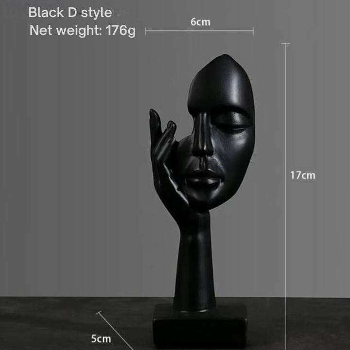 Resin Abstract  Decor Statue Table Decoration for  Room Bedroom Office Nordic Abstract  face  sculpture