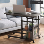 C-SHAPED END TABLE WITH CHARGING STATION – ADJUSTABLE HEIGHT - 1