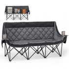 Oversized Padded 3-Person Folding Camping Loveseat Chair – Heavy Duty Outdoor Seating - 1