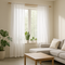 Premium Sheer Curtains 42" W x 84" L - 2 Panel Set Window Drapes with Rod Pocket Design in 100% Polyester for Modern Home Décor