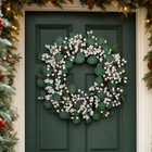 CHRISTMAS BERRY WREATH FOR FRONT DOOR – WINTER PINE HOLIDAY DÉCOR - 1