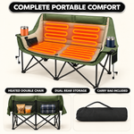 Double Heated Camping Chair with 3 Heat Levels & USB Power Pocket - 1