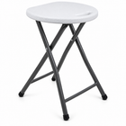 Folding Stool with Metal Frame – Indoor & Outdoor Seating - 1