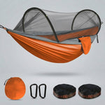 Over 600lbs Hammock, 1-2 person, Nylon with Mosquito Net - 1