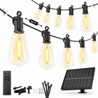 Outdoor Solar String Lights with Remote — Black, 37–108 ft - 1