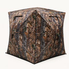 Hunting Blind with Floor Mat, 360 Degree See Through Ground Blind with Carrying Bag, 2/3/4 Person Pop Up Camouflage Tent Portable Concealed Shelter - 1