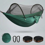 Over 600lbs Hammock, 1-2 person, Nylon with Mosquito Net - 1