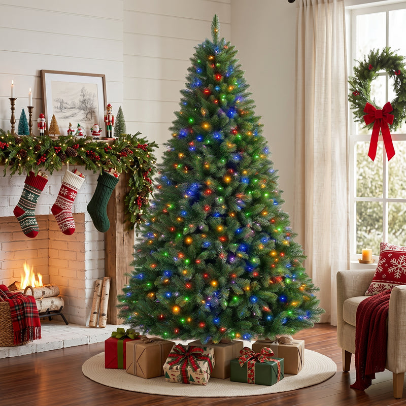 PRE LIT CHRISTMAS TREE – COLOR CHANGING LED LIGHTS WITH REMOTE CONTROL - 1