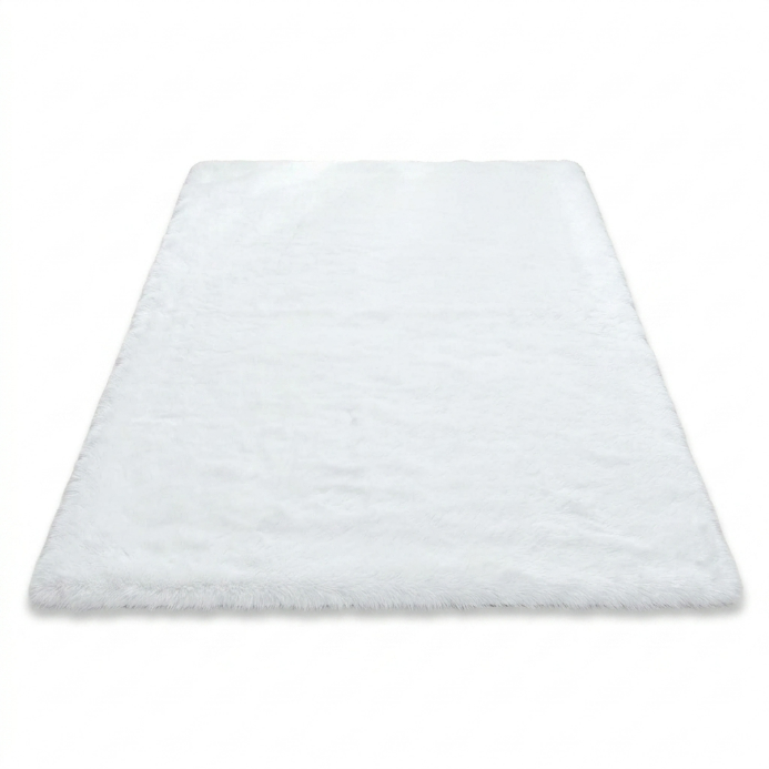 Faux Rabbit Fur Shaggy Rug – Ultra Soft Fluffy Machine Washable Area Rug for Bedroom, Living Room & Teen Room - 1