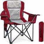 Heavy Duty Portable Folding Camping Chair with Cup Holder & Cooler Pocket - 1